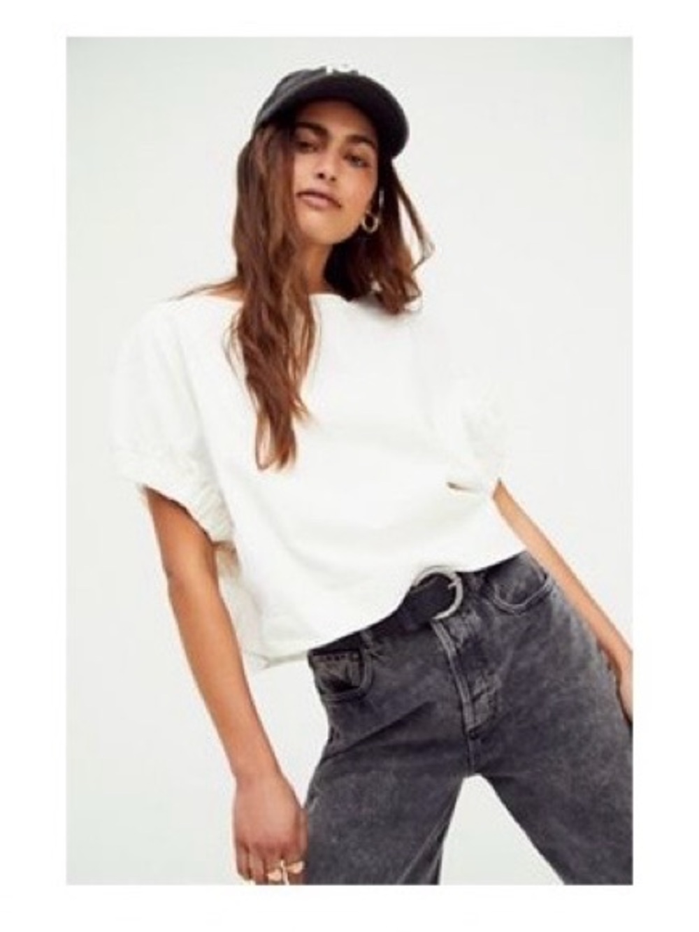 Free People Sunday Afternoon Top in Milk Blossom White